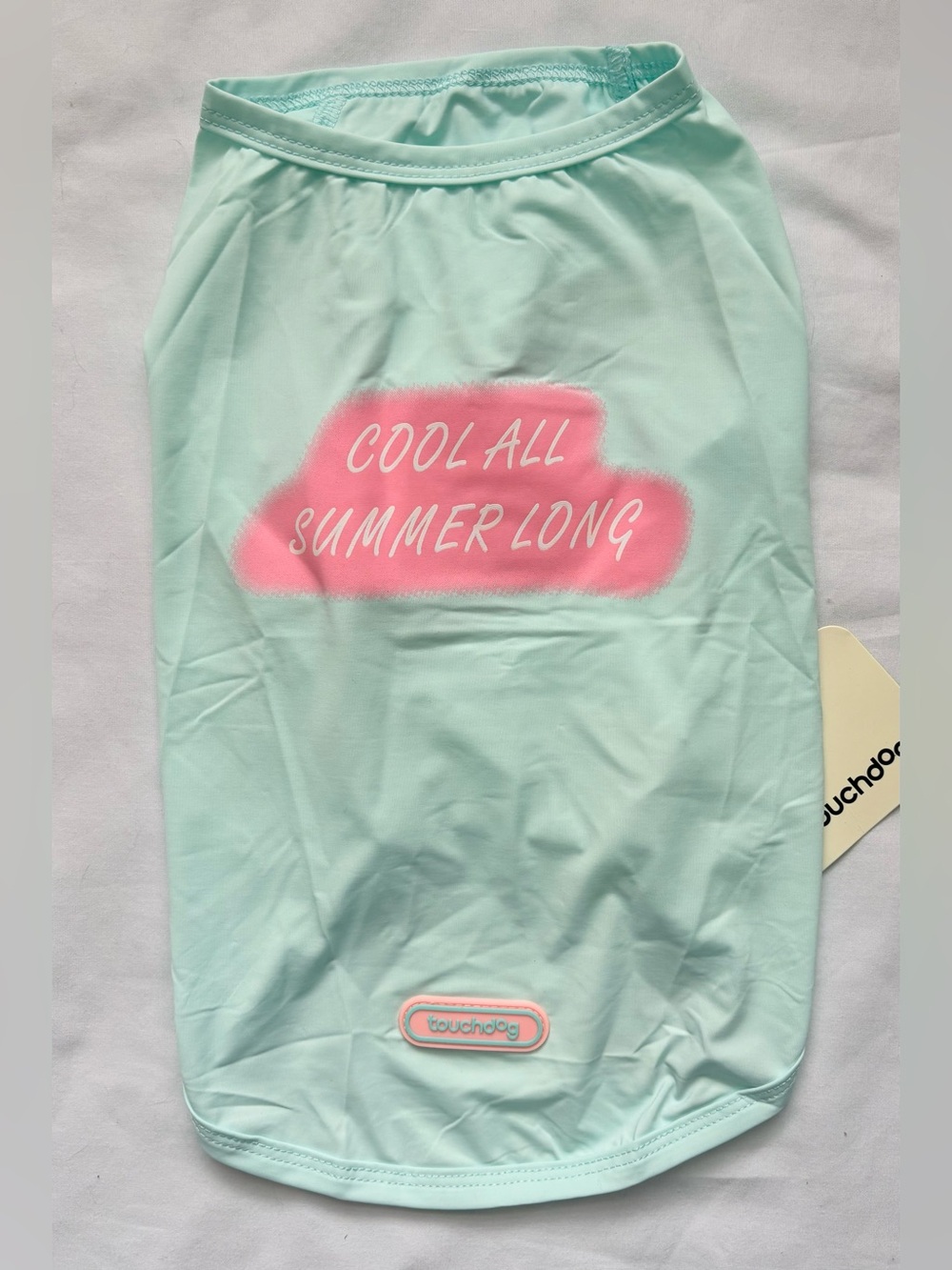 Touchdog Cool All Summer Long Summer Dog T-Shirt L Blue/Pink Lightweight